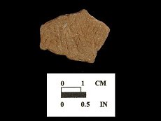 Keyser exterior surface of cord-marked body sherd from Biggs Ford site 18FR14/152.